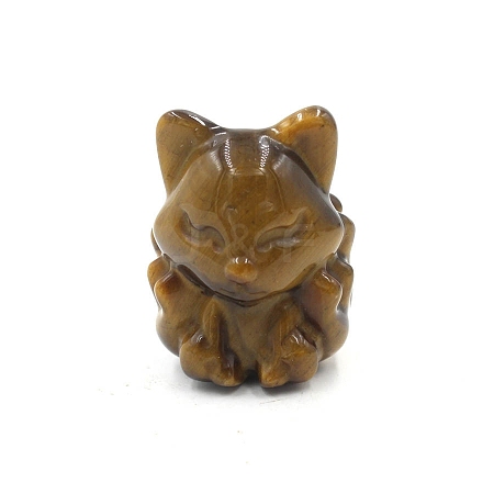 Natural Tiger Eye Carved Figurines Statues for Home Office Desktop Decoration PW-WG59EB0-05-1