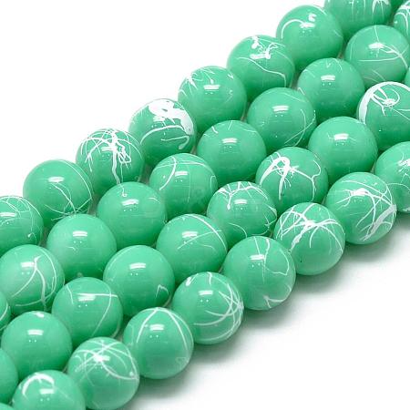 Drawbench Glass Beads Strands DGLA-S115-6mm-L23-1