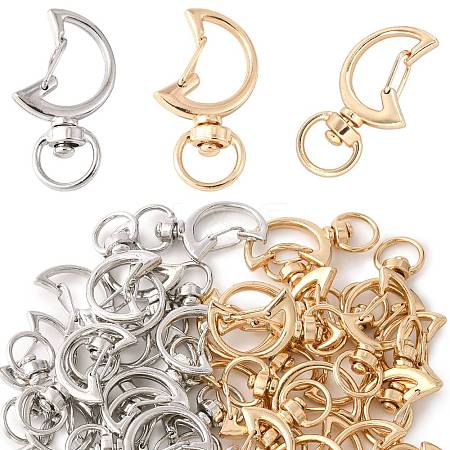 40Pcs 2 Colors Alloy Swivel Snap Hook Clasps FIND-FS0004-73A-1