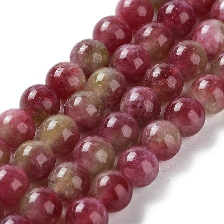 Dyed Natural Malaysia Jade Beads Strands G-G021-02B-01-1