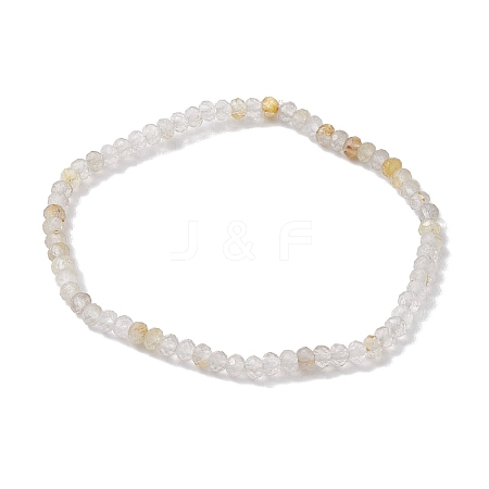 Natural Rutilated Quartz Beaded Bracelets BJEW-JB10215-03-1