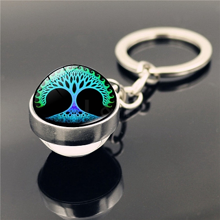 Glass Double-sided Ball Keychain PW-WG8BA2D-11-1