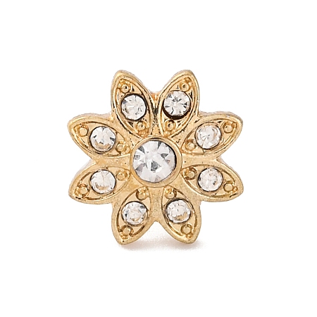 Alloy Flower Stud Earrings EJEW-M035-01G-1