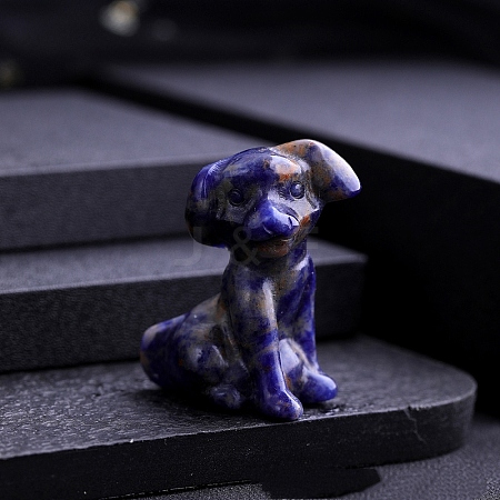 Natural Sodalite Carved Dog Statue PW-WG97821-14-1