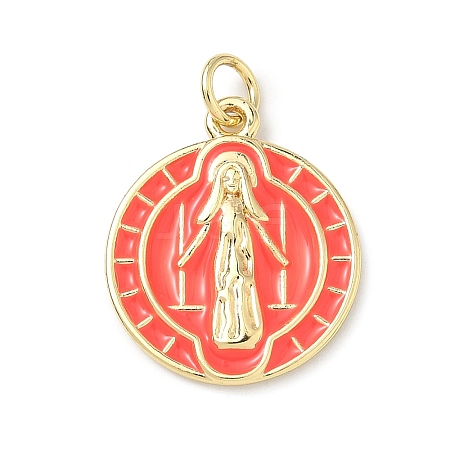 Brass Enamel Pendants LS-KK-H255-05G-03-1