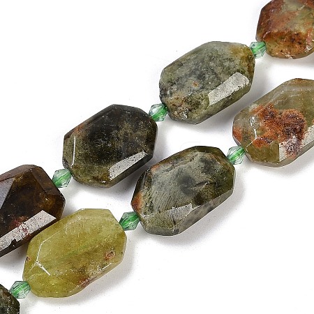 Natural Green Garnet Beads Strands G-B125-P24-01-1