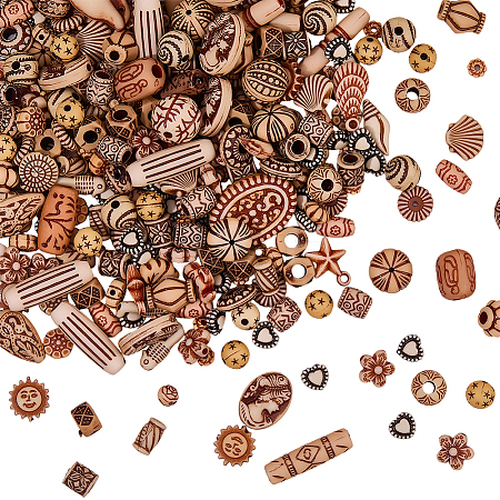 6 Bags Acrylic Beads MACR-SC0002-60-1