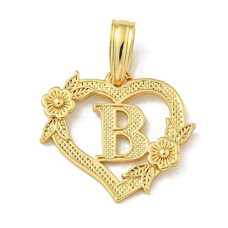 Heart Brass Pendants KK-I714-04G-B-1