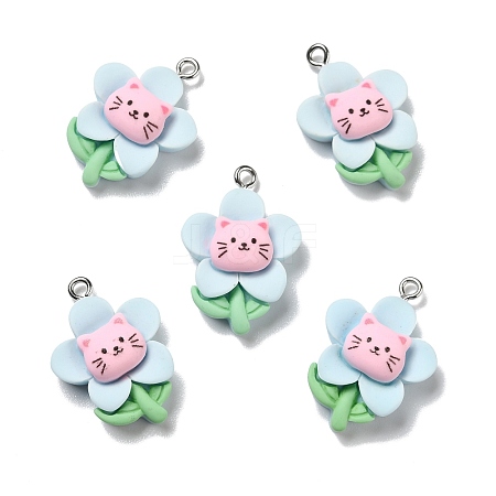 Opaque Resin Pendants RESI-D055-082P-1
