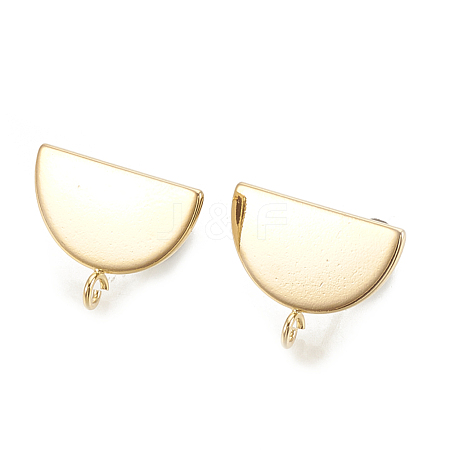 Brass Stud Earrings Findings KK-S345-191G-1