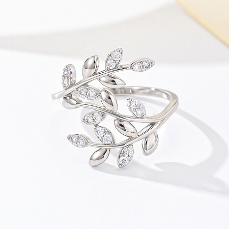 Brass Micro Pave Cubic Zirconia Finger Rings for Women FU0623-8-1