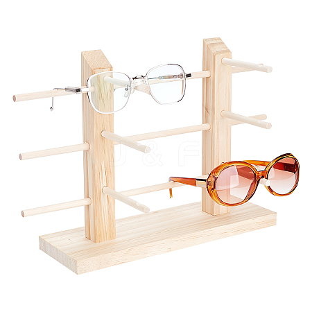 Wooden Eyeglasses Display Stands ODIS-WH0043-16B-1