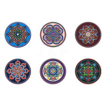 6Pcs 6 Style Silicone Hot Pads Holders SIL-BT0001-01A-1