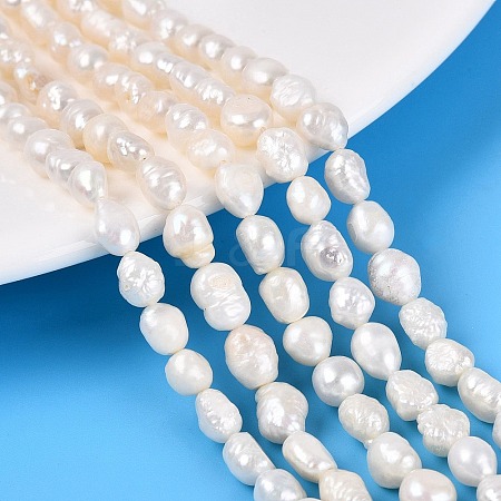 Natural Baroque Keshi Pearl Beads Strands PEAR-N031-01E-1