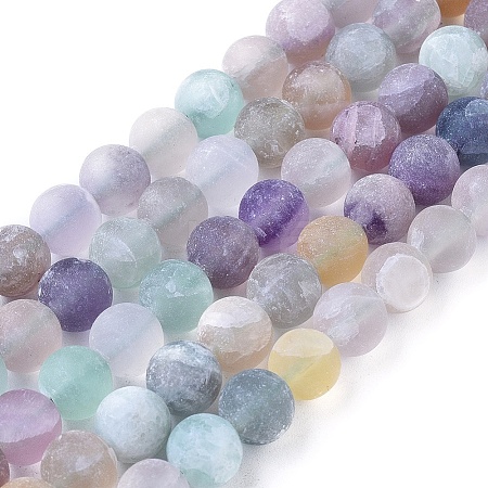 Natural Fluorite Beads Strands G-K292-01-1
