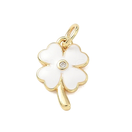 Brass Micro Pave Clear Cubic Zirconia Charms CU-CBADD0C-09G-01-1