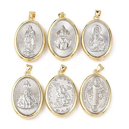Brass Religion Pendants KK-K408-04G-1