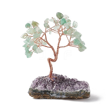 Natural Green Aventurine Tree Display Decoration DJEW-G027-05RG-03-1