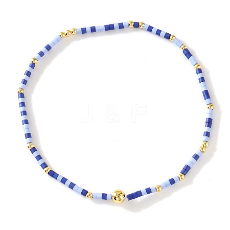 Bohemian Glass Seed Beads & Brass Stretch Bracelets for Women TI8364-5-1
