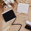 2Pcs 2 Colors Polyester Wave Lace Ribbon OCOR-FG0002-93A-5