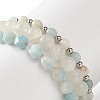 Natural Amazonite & White Moonstone Beaded Bracelets BJEW-JB09042-3