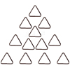 12Pcs Triangle Iron Linking Rings IFIN-CP0002-96B-1