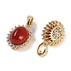 Natural Carnelian(Dyed & Heated) Oval Charms KK-P283-40G-2