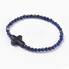 Natural Lapis Lazuli and Agate Necklaces & Bracelets Jewelry Sets SJEW-JS00993-5