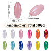 500Pcs 5 Bags UV Plating Opaque Acrylic Beads OACR-SC0002-90-2