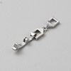 Brass Fold Over Clasps KK-WH20001-09P-2
