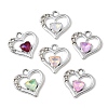 UV Plating Alloy Glass Pendants FIND-K032-11P-1