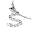 304 Stainless Steel Cable Chain White Heart Glass Pendant Necklaces NJEW-Z041-01P-3