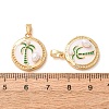 Brass Micro Pave Clear Cubic Zirconia Pendants CU-CBA805D-02G-02-2