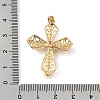 Brass Micro Pave Clear Cubic Zirconia Pendants CU-CBA9883-05G-G-3