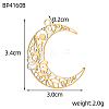 Hollow 304 Stainless Steel Pendants STAS-OY012-19G-2
