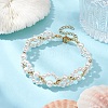 Shell Pearl Beaded Bracelets X1-BJEW-TA00454-2