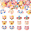 30Pcs 6 Styles Animal Theme Opaque Resin Cabochos RESI-TA0005-21-2