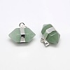 Natural & Synthetic Double Terminated Pointed Gemstone Pendants G-P049-P-2
