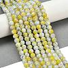 Drawbench & Baking Painted Glass Beads Strands GLAA-S176-03-1