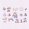 30Pcs Party PET Adhesive Waterproof Stickers DIY-K074-05B-2