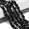 Natural Black Obsidian Beads Strands G-P497-01C-53-2