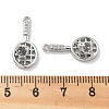 Rack Plating Brass Clear Cubic Zirconia Pendants KK-M102-23G-P-3