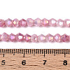 Ombre Effect Dyed Glass Beads Strands X-GLAA-T025-4mm-09B-4