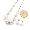 Round Plastic Imitation Pearl
Stud Earrings & Necklaces Sets SJEW-Q001-01G-3