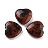 Heart Natural Mahogany Obsidian Worry Stone G-C134-06A-24-1