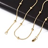 304 Stainless Steel Round Snake Chain Necklaces STAS-G244-88B-G-1