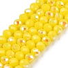 Electroplate Opaque Solid Color Glass Beads Strands EGLA-A044-P3mm-L04-1