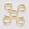 Brass Huggie Hoop Earring Findings LS-X-KK-R058-143G-1