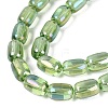 Electroplate Transparent Glass Beads Strands EGLA-Q132-03B-A02-3