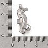 Brass Micro Pave Clear Cubic Zirconia Pendants KK-K427-47P-3